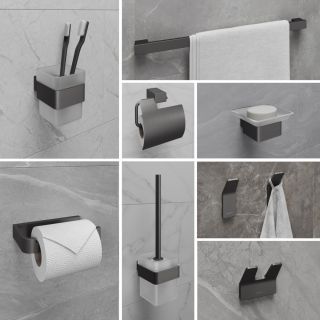 Ёршик для унитаза Lemark Smooth Line 9766021 с держателем графит